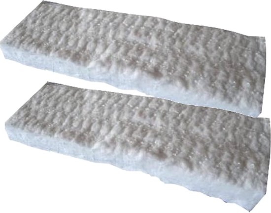 2 plakken keramische wol 30x10x2