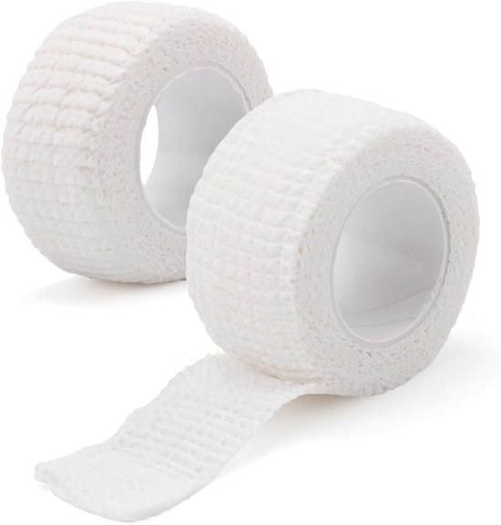 2 Rollen Golfvingertape voor Bescherming, 2.5cm x 4m Weerbestendige Niet-Plakband, Waterdichte Handbandage voor Sporters en Golfers van Merkloos