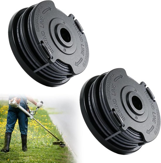 2 rollen trimmer draadspoel voor grastrimmer-spoel, φ1,65 mm x 6,1 m | navultrimmerdraad, grasmaaierspoel, compatibel met Bosch ART 24 ART 27 SL grastrimmers, modelnummer F016800351