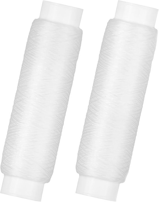 2 Rolls Fishing Line 0.2mm - 500m High Strength Elastic Nylon Cord - Clear Invisible Wire voor Fishing, Pearl Jewelry, Bracelets, Sewing, Hobby van Merkloos