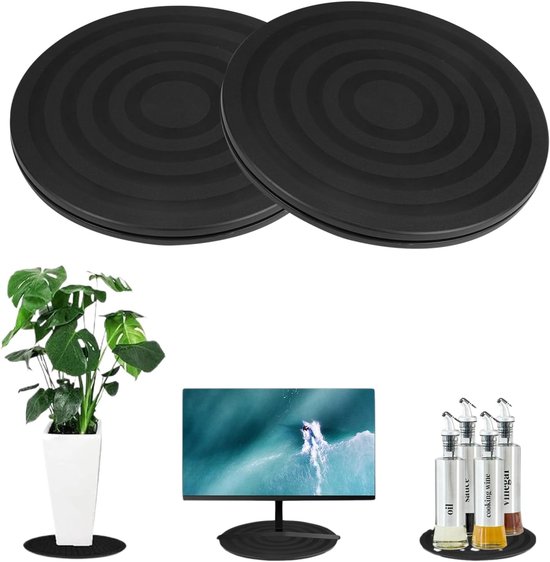 2 Stukken Rotating Turntable - Universele 360 Graad Rotating Plastic Plate - Kan 50-100 kg Houden - Multifunctionele Swivel Platform met Stalen Bal Lagers voor Gebruik van Merkloos