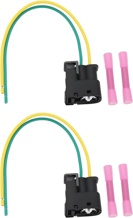 2 Stuks 2-pins auto ontstekingsspoel connector voor Renault Avantime en Clio II - 15 cm lijnlengte, 4 terminals, dual-pin aansluiting voor betrouwbare prestaties