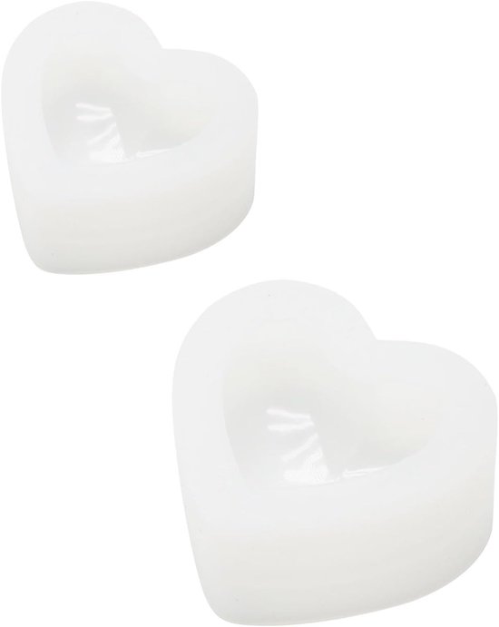 2 stuks 3D hartvorm siliconen vorm, siliconen vorm, siliconen vormen, hartvormig siliconen vorm, taartvorm, hartvormige hanger, voor doe-het-zelf handgemaakte zeep, hartvormige hangers