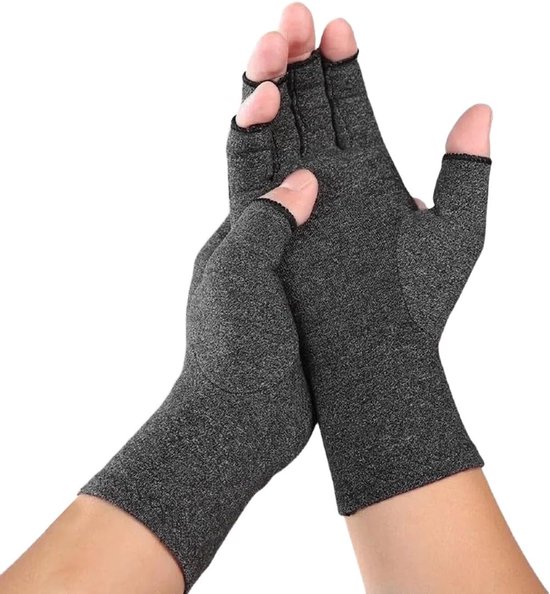 2 stuks artrose vingerloze handschoenen voor compressiekousen voor dames heren, compressiehandschoenen, reuma, artrose, compressiehandschoenen, verlichten pijn bij Rsi, carpaal tunnel