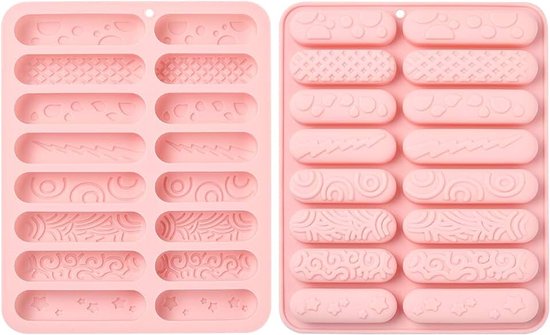 2 stuks Bar Thema Siliconen Fondant Mal Schattige Stik Lange Strepen Mallen voor DIY Cake Chocolade Pudding Jello Snoep Craft Resin Maken Decoratie