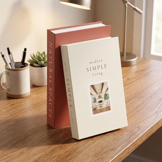 2 stuks decoratieve boeken, esthetische nepboeken voor decoratie voor boekenkasten