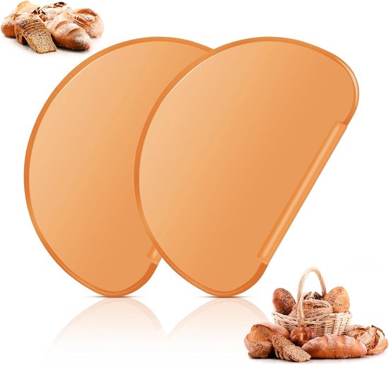 2 stuks deegschraper, deegkaart, gebogen voor koekdeeg, kunststof deegkaart, deegsnijder en vormer, bakaccessoires, antislip deegkaart van siliconen, geschikt voor de meeste mengkommen,