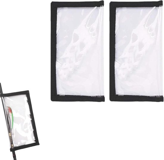 2 Stuks Doorzichtige PVC Lokken Covers voor Aas, Hengels en Haak Beschermers - Ideaal voor Vissen van Merkloos