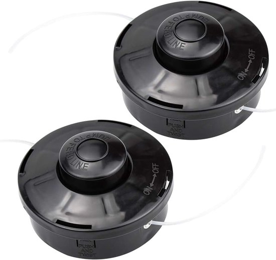 2 stuks draadspoel, draadkop, met tipautomaat, dubbele draadkop, M10x1,25, voor benzine- bosmaaier, -grastrimmer
