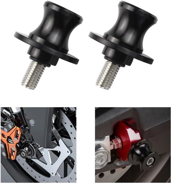 2 stuks draaibare arm voor motorfiets 8mm (zwart) | Draaibare arm spoel, Diabolos universeel M8, Aluminium motoronderdelen, Motoraccessoires voor optimale prestaties