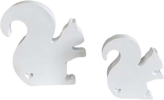 2 stuks eekhoorntjes gipsvorm om te gieten, siliconen vormen van dieren, eekhoorntjes, voor fondant, sojawas, kaarsen, zeep, gips, epoxyhars, handwerk