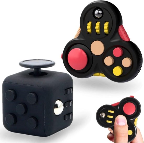 2 Stuks Fidget‑Cube Sensorisch Speelgoed, Fidget Pad Kubus