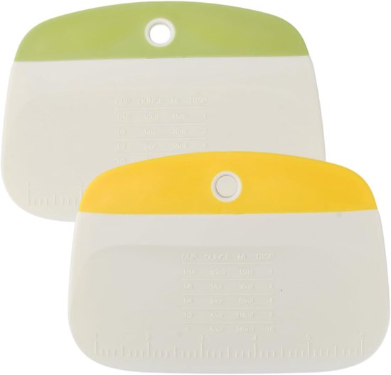 2 stuks flexibele deegblad kunststof deegschraper met schaal anti-slip deegspatel brood bakken accessoires deegsnijder keukenspatel voor het snijden van brooddeeg