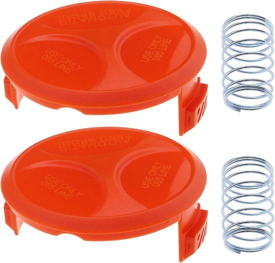 2 stuks grastrimmer spoeldeksel snijkop kappen met veren reserveonderdelen 37474601 compatibel met Black & Decker GH400 CST1000 GL30 GL120C GL280