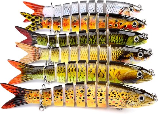 2 Stuks Grote Haak Vissen Lures Set - Slow Sinking Slide Bait voor Snoek en Forel, Vissersaccessoires, Random Kleur, 10 cm