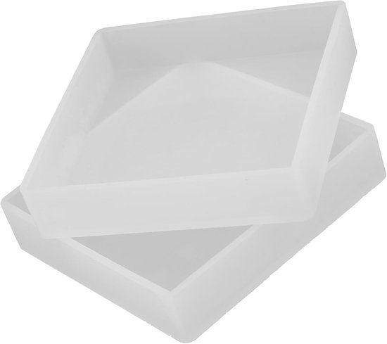 2 Stuks Hars Sieraden Schimmel Hars Craft Supplies Epoxy Onderzetter Mal Vierkante Uv-hars Mal Lade Voor Benodigdheden Voor Het Maken Van Sieraden White