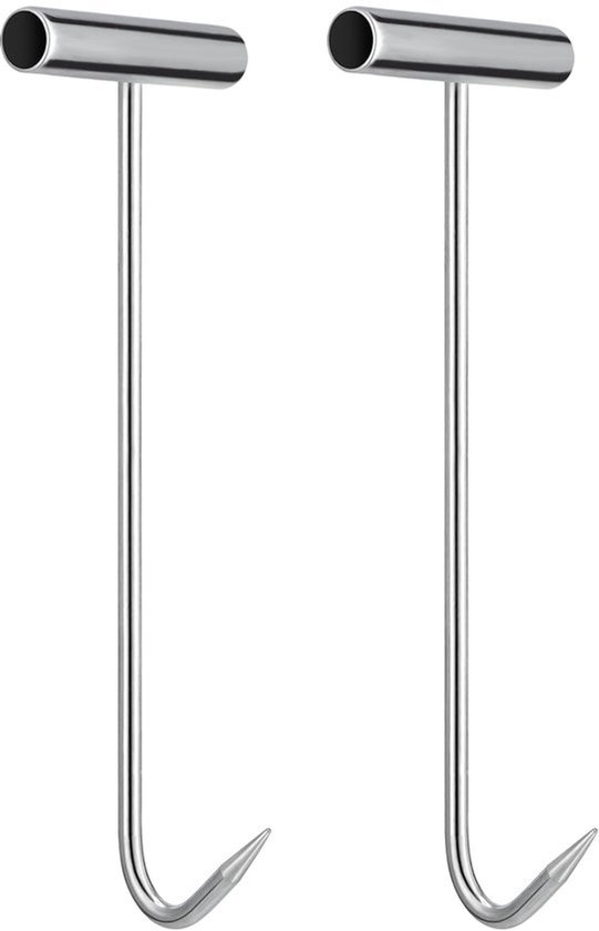 2 Stuks Kanaal Dek Haakjes, T Haakjes, Trekhaakjes, RVS Handvat, Hefdeksels voor Verplaatsen, Tillen en Trekken van Merkloos