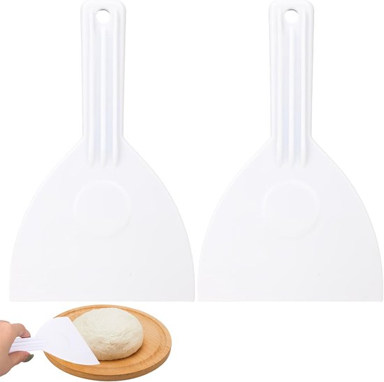 2 stuks, kunststof, ideaal voor het schrapen van pizzadeeg, perfect voor het bereiden en portioneren van deeg, praktisch keukengereedschap voor pizzaliefhebbers