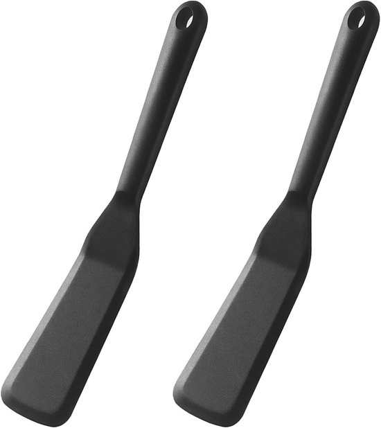 2 stuks lepelspatel van siliconen, 25,5 cm, hittebestendig, 230 °C, flexibel, zonder afdichting, voor het mengen van schrapen, spreiden, keukenhulp, antiaanbaklaag, voor koken en bereiden