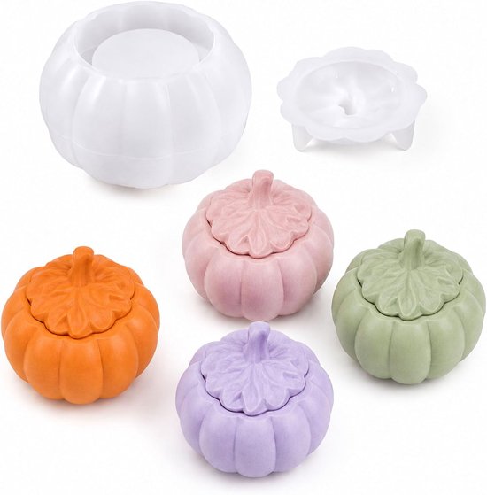 2 stuks pompoen siliconen mal Halloween decoratie hars