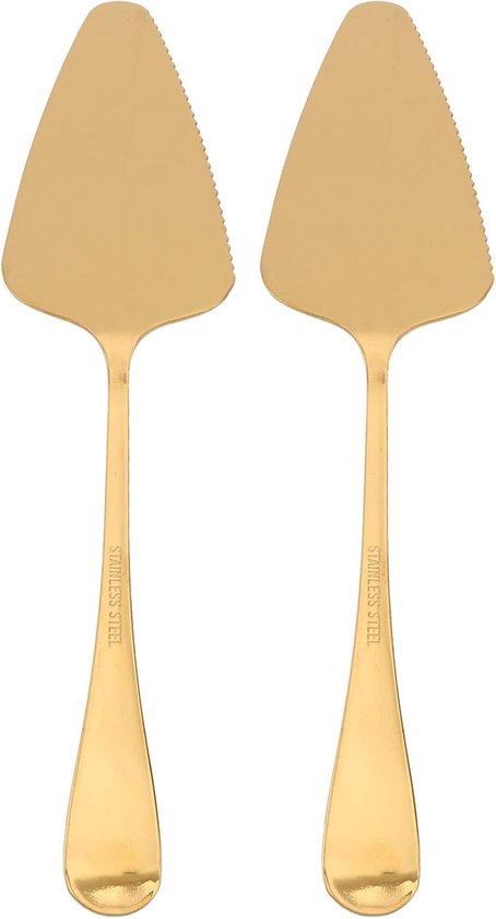 2 stuks Roestvrijstalen Pizzaschep met Fijn Getande Snijkant Multifunctionele Cakeschep voor Moeiteloos Snijden Serveren Ergonomisch Ontwerp Gemakkelijk Schoon Te Maken