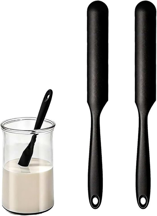 2 stuks siliconen schrapers voor inmaakpotten, flexibel, hittebestendig tot 230 °C, voor het mengen van sauzen en sauzen, geschikt voor kleine containers en potten