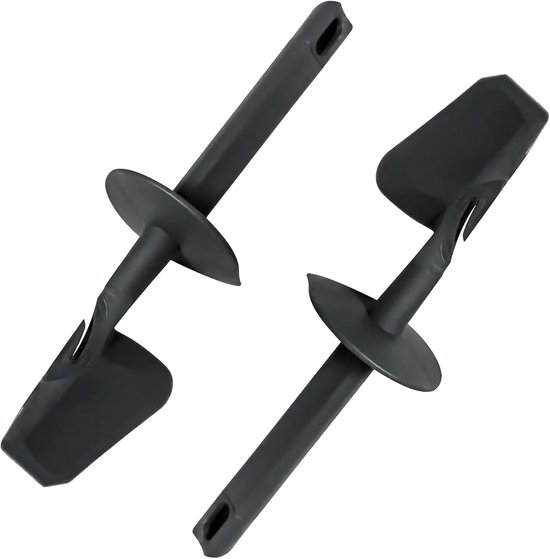 2 stuks siliconen schrapers voor TM5 TM6 TM31 deegschraper van kunststof, gemakkelijk te reinigen, reserveaccessoires voor het fornuis, 26,5 x 8,5 x 3,5 cm (zwart)