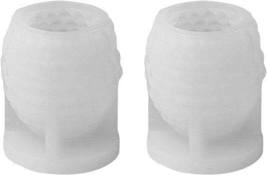 2 stuks siliconen vormen in dennenappel, 3D-dennenappel, kaarsvorm, gipsvormen voor het gieten, doe-het-zelf siliconen mal voor Halloween- en kerstkaarsen