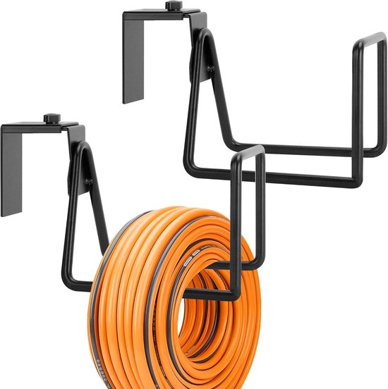 2 stuks slanghouder, metalen tuinslanghouder, wandslanghouder, robuuste slanghanger voor wandmontage, verstelbare slanghaspel voor waterslangen, opslag, verlengkabel