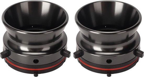 2 Stuks Universele NAB Hub Adapters voor Reel-to-Reel Tape Spelers, Aluminium Tape Opener en Oplader voor Akai en Teac (Grijs)