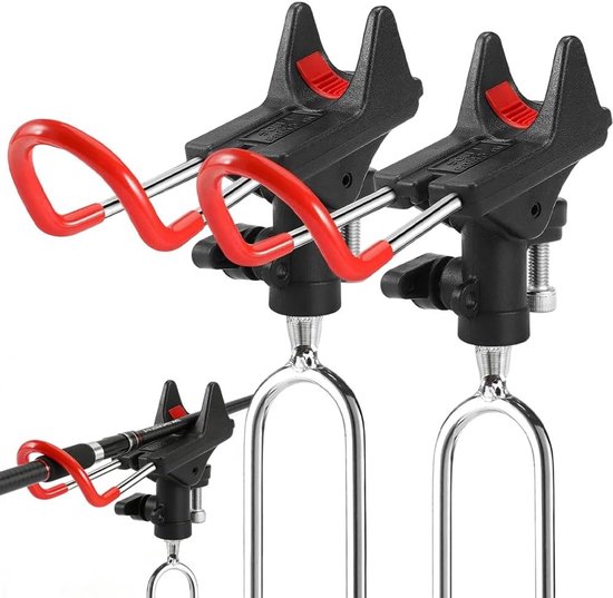 2 Stuks Verstelbare Visserssteunen van RVS, 360° Draaibare Hengelhouders, Draagbare Vissersaccessoires voor Buitenactiviteiten, Perfect Cadeau voor Vaders en Vissers
