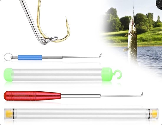 2 Stuks Vishaak Trekker, Draagbare Visgereedschappen met Magnetische Functie en Opbergtube voor Effectief Vissen
