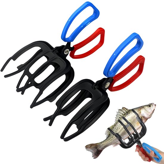 2 stuks visklemmen, metalen vistang, multifunctionele vistang, visklemmen, tangen voor visgerei, geschikt voor de meeste zoetwatervissen. Visklemmen（S+L） van Merkloos