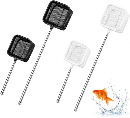 2 stuks visnet voor aquarium, klein visnet, ideaal voor het vissen en vervoeren van vissen tussen aquaria of voor het reinigen van de tank, praktisch en praktisch