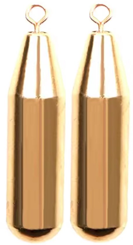 2 Stuks - wartellood 7gram - Messing - Loodvrij vissen van Merkloos