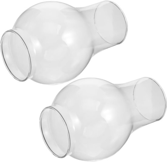 2 Vintage Glazen Olielamp Schoorsteen Duurzame Kerosinelamp Vervanging voor Binnengebruik Geschikt voor Kamperen Retro Decoratie