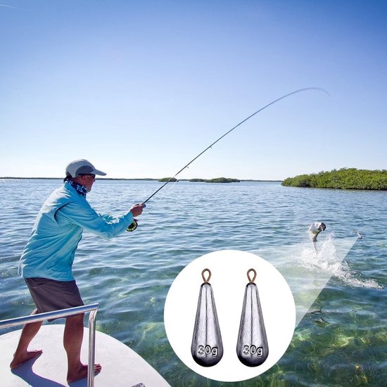20-delige set met drop shot gewichten en lood voor diepzeevissen, outdoor hengelsportaccessoires en zware vistechnieken
