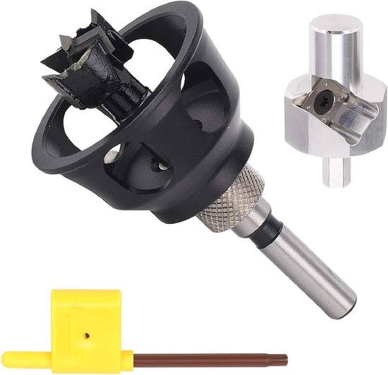 20 Mm Boorlocator voor Houtbewerking, Bench Hondengat Afschuining Ramer Gerealisme, Aluminium Legering Verticale Gat Locator Jig voor Elektrische Boren, 20 Mm Korte Boorbit