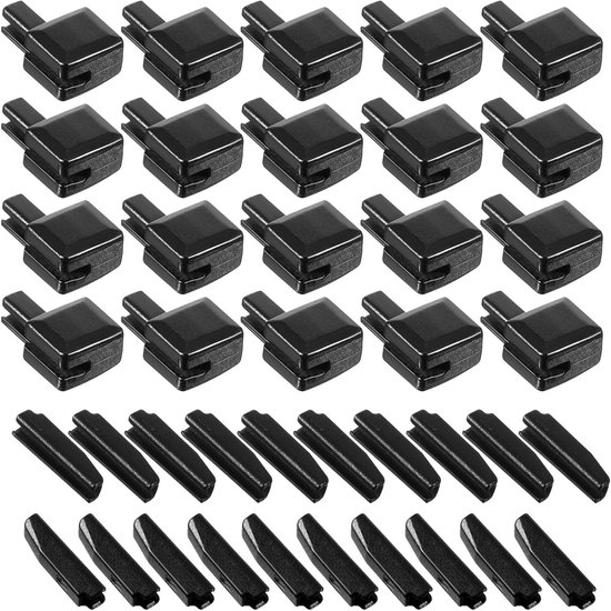 20 Sets Metalen Zipper Stopper Reparatieset voor Ritsen, Vervangingen voor Sliders, Locking Onderdelen voor Jassen en Kleding, DIY Naaien en Herstellen van Merkloos