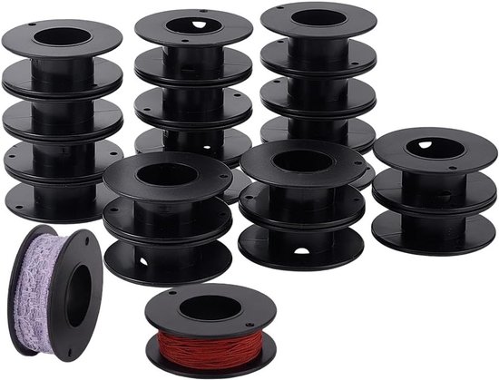 20 Stuks Lege Spoelen van Plastic voor Draad, 5.3 x 1.8 cm, Ideaal voor Borduurwerk, Knutselen en DIY Projecten