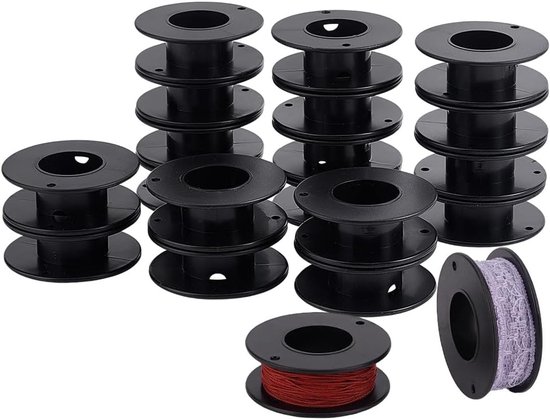 20 Stuks Lege Spoelen voor Naaien en Borduren, 5.3 x 1.8 cm, Plastic Ribbons, Handwerk en DIY Projecten met Draad en Touw