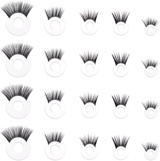 20 Stuks Poppenwimpers, 5 Maten Veiligheidswimpers Poppenwimpers om te Haken Oogmake-up & Knutselspullen voor Amigurumi Knuffels Pop Pluchen Speelgoed Accessoires