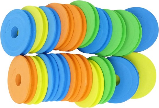 20 stuks ronde schuimvislijnspoelen - 68 mm/2,68 inch - opberghouders, rigs en hakenborden, wikkelborden - willekeurige kleuren van Merkloos