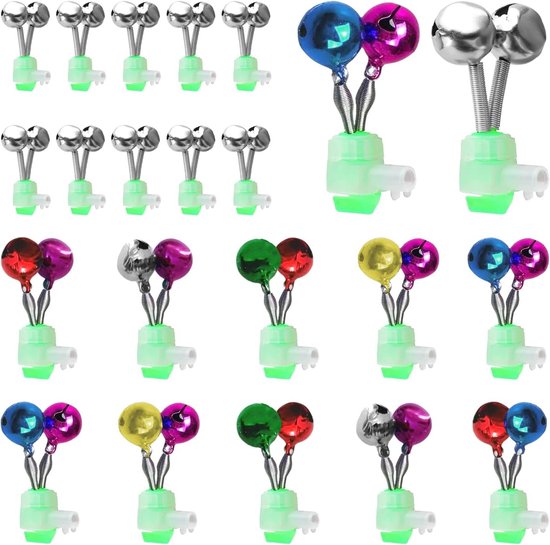 20 Stuks Spiraalclips met Bel voor Vissers - Geluidsalarm voor Vissershengels, Duurzaam en Handig voor Buitenactiviteiten