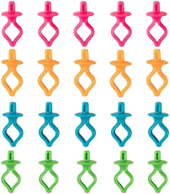 20 Stuks Spoel Klemmen voor Onderdraden, Silicone Bobbin Holders en Naaigereedschap voor Naaimachines, Kleurmix voor Efficiënt Naaien en Organiseren