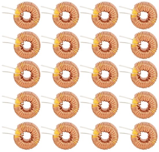 20 stuks toroidale magnetische inductors met koperdraad voor printplaten - 100UH 0.6mm, ideaal voor elektronica en circuits