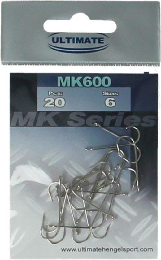 20 Stuks - Ultimate haak met oog maat 6 - MK600 - haken - vissen - paling - palinghaak - platvis - platvishaak - schol - zeevis - vishaak van Merkloos