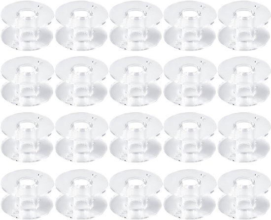 20 Stuks Universele Naaispoelen in Doos, Transparante Plastic Naaispoelen voor Naaimachines