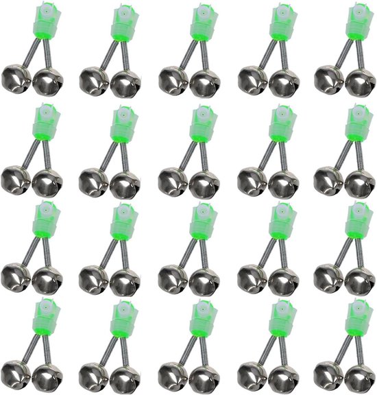 20 Stuks Vissignalen met Spiral Clip, Bite Alarm en Klok voor Buitenvisserij Accessoires van Metaal en Plastic