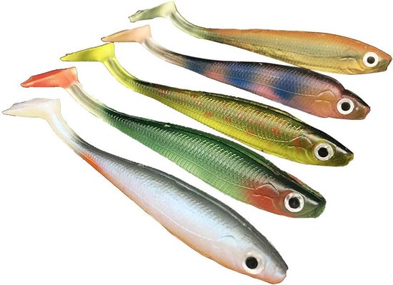 20 Stuks Zinkende Jigkoppen en Zachte Vissen Lures voor Zoet en Zout Water, Ideaal voor Baars en Snoekvisserij